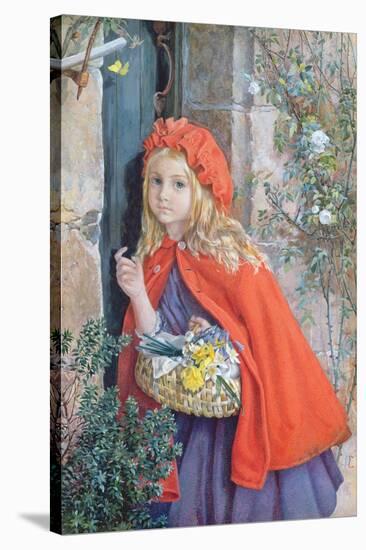 Little Red Riding Hood, 1862 (W/C and Gouache on Paper)-Isabel Oakley Naftel-Stretched Canvas
