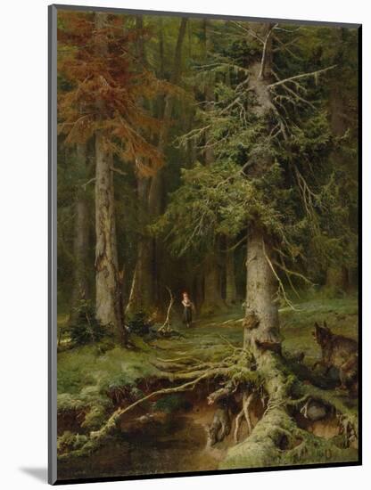Little Red Riding Hood, 1887-Juli Julievich Klever-Mounted Giclee Print