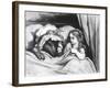 Little Red Riding Hood and the Wolf', Illustration from 'Les Contes De Perrault'-Gustave Doré-Framed Giclee Print