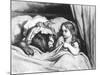 Little Red Riding Hood and the Wolf', Illustration from 'Les Contes De Perrault'-Gustave Doré-Mounted Giclee Print