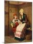 Little Red Riding Hood Being Instructed by Her Mother-null-Mounted Giclee Print