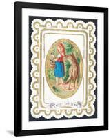 Little Red Riding Hood, Christmas Card-null-Framed Giclee Print