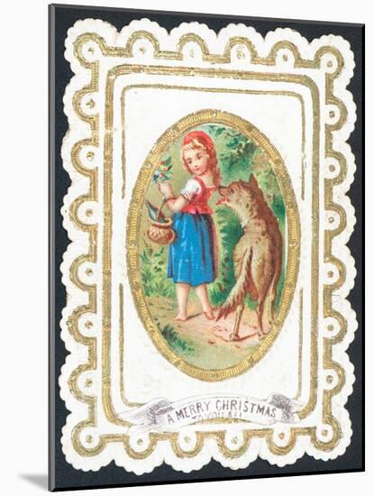 Little Red Riding Hood, Christmas Card-null-Mounted Giclee Print