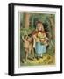 Little Red Riding Hood Forgets Her Mother's Advice and Talks to a Stranger -- the Wolf!-null-Framed Art Print