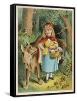 Little Red Riding Hood Forgets Her Mother's Advice and Talks to a Stranger -- the Wolf!-null-Framed Stretched Canvas