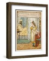 Little Red Riding Hood in Her Grandmother's House-Walter Crane-Framed Art Print