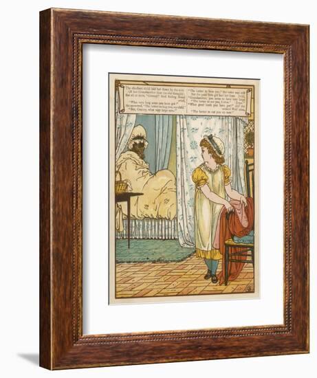 Little Red Riding Hood in Her Grandmother's House-Walter Crane-Framed Art Print