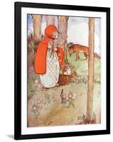 Little Red Riding Hood in the Forest-null-Framed Giclee Print