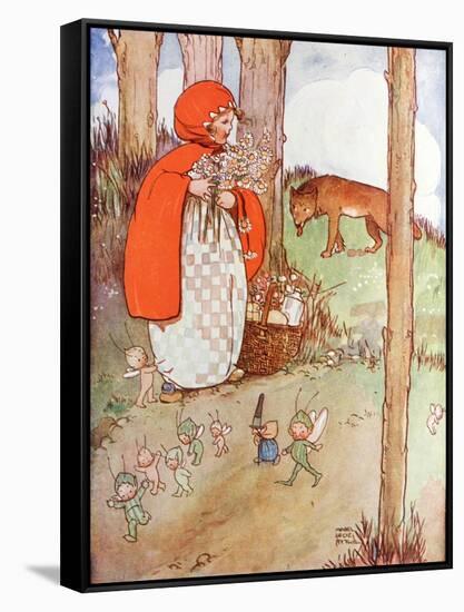 Little Red Riding Hood in the Forest-null-Framed Stretched Canvas