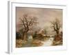 Little Red Riding Hood in the Snow, 19th Century-Charles Leaver-Framed Giclee Print