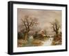 Little Red Riding Hood in the Snow, 19th Century-Charles Leaver-Framed Giclee Print