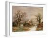 Little Red Riding Hood in the Snow, 19th Century-Charles Leaver-Framed Giclee Print