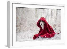 Little Red Riding Hood in Winter-Heike Willers-Framed Photographic Print
