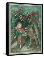 Little Red Riding Hood is Taken by Surprise When a Wolf Appears from Behind a Tree-null-Framed Stretched Canvas