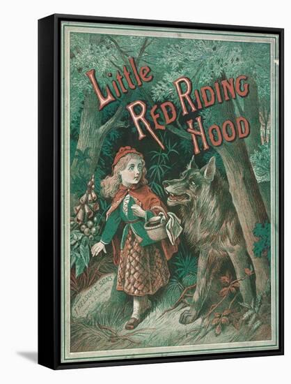 Little Red Riding Hood is Taken by Surprise When a Wolf Appears from Behind a Tree-null-Framed Stretched Canvas