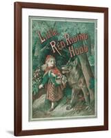 Little Red Riding Hood is Taken by Surprise When a Wolf Appears from Behind a Tree-null-Framed Art Print