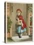 Little Red Riding Hood Knocks at Her Grandmother's Door-null-Stretched Canvas