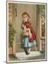 Little Red Riding Hood Knocks at Her Grandmother's Door-null-Mounted Photographic Print