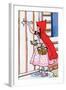 Little Red Riding Hood Knocks on Grandma's Door-Julia Letheld Hahn-Framed Art Print