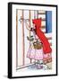 Little Red Riding Hood Knocks on Grandma's Door-Julia Letheld Hahn-Framed Art Print