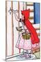 Little Red Riding Hood Knocks on Grandma's Door-Julia Letheld Hahn-Mounted Art Print