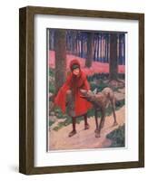 Little Red Riding Hood (Litho)-John Hassall-Framed Giclee Print