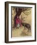 Little Red Riding Hood Meets the Wolf in the Woods-Warwick Goble-Framed Photographic Print