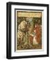 Little Red Riding Hood Meets the Wolf in the Woods-Walter Crane-Framed Art Print