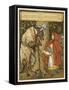 Little Red Riding Hood Meets the Wolf in the Woods-Walter Crane-Framed Stretched Canvas