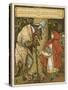 Little Red Riding Hood Meets the Wolf in the Woods-Walter Crane-Stretched Canvas