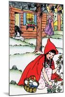 Little Red Riding Hood Picks Flowers-Julia Letheld Hahn-Mounted Art Print