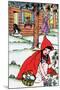 Little Red Riding Hood Picks Flowers-Julia Letheld Hahn-Mounted Art Print
