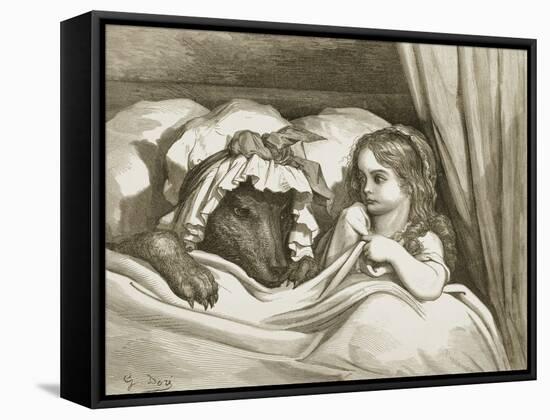 Little Red Riding Hood-Gustave Doré-Framed Stretched Canvas