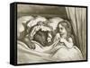 Little Red Riding Hood-Gustave Doré-Framed Stretched Canvas