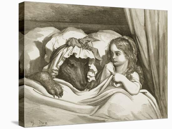 Little Red Riding Hood-Gustave Doré-Stretched Canvas