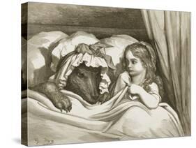 Little Red Riding Hood-Gustave Doré-Stretched Canvas