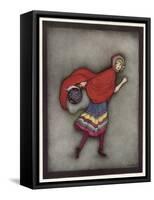 Little Red Riding Hood-Jennie Harbour-Framed Stretched Canvas