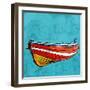 Little Red Rowboat-Ynon Mabat-Framed Art Print