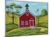 Little Red School House-Cheryl Bartley-Mounted Giclee Print