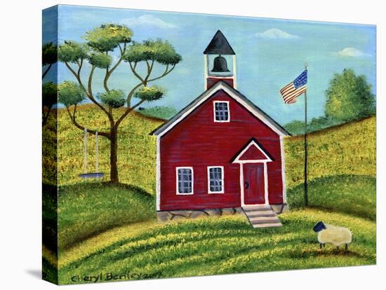 Little Red School House-Cheryl Bartley-Stretched Canvas