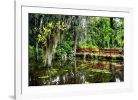 Little Red Southern Footbridge-George Oze-Framed Photographic Print