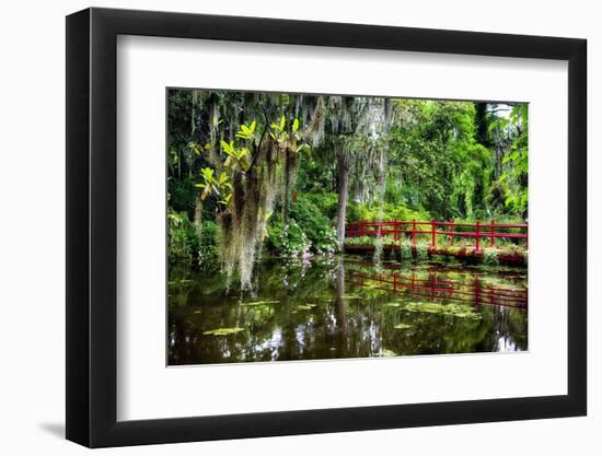 Little Red Southern Footbridge-George Oze-Framed Photographic Print