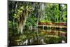 Little Red Southern Footbridge-George Oze-Mounted Photographic Print