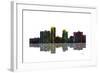 Little Rock Arkansas Skyline BW 1-Marlene Watson-Framed Giclee Print