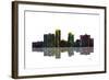 Little Rock Arkansas Skyline BW 1-Marlene Watson-Framed Giclee Print