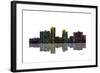 Little Rock Arkansas Skyline BW 1-Marlene Watson-Framed Giclee Print