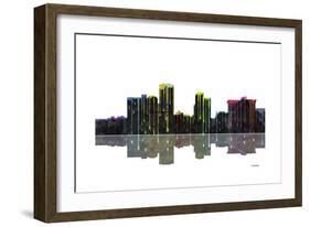 Little Rock Arkansas Skyline BW 1-Marlene Watson-Framed Giclee Print