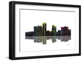 Little Rock Arkansas Skyline BW 1-Marlene Watson-Framed Giclee Print