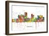 Little Rock Arkansas Skyline MCLR 1-Marlene Watson-Framed Giclee Print