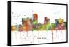 Little Rock Arkansas Skyline MCLR 1-Marlene Watson-Framed Stretched Canvas